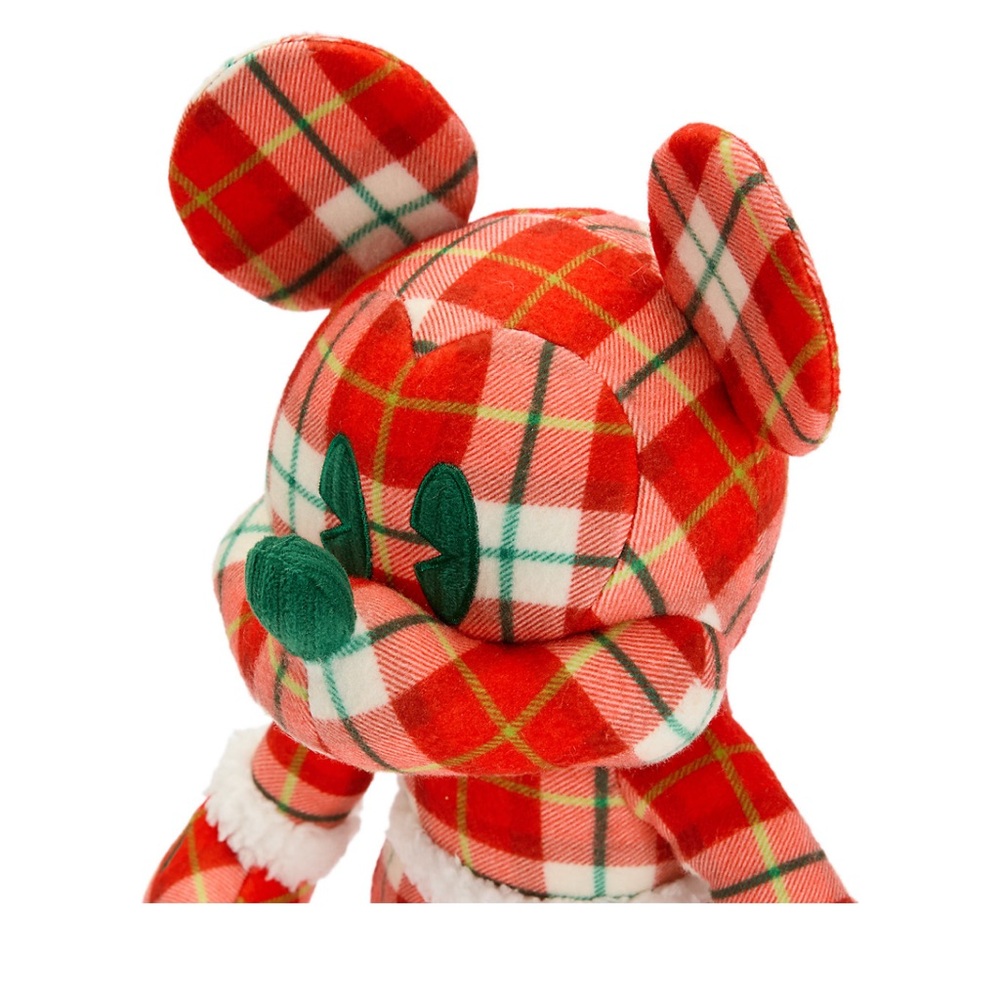 Plaid Mickey Mouse 2025 Disney Store Exclusive VISA Cardholder Holiday Plush - Picture 2 of 6